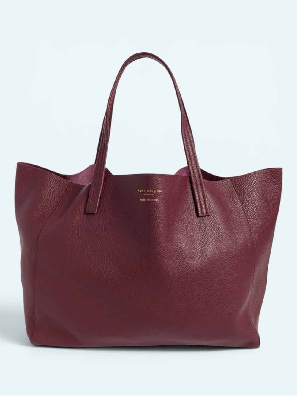 Kurt Geiger EUC Violet Horizontal Leather Tote - Picture 3 of 12